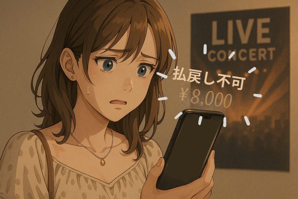 チケット代の返金や払い戻しはできる?