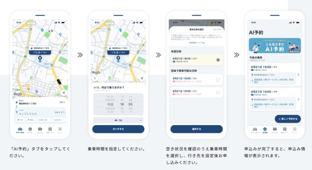 ②GOのAI予約を活用しよう