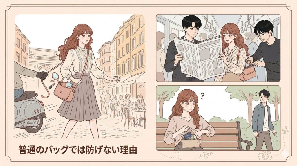 普通のバッグでは防げない理由