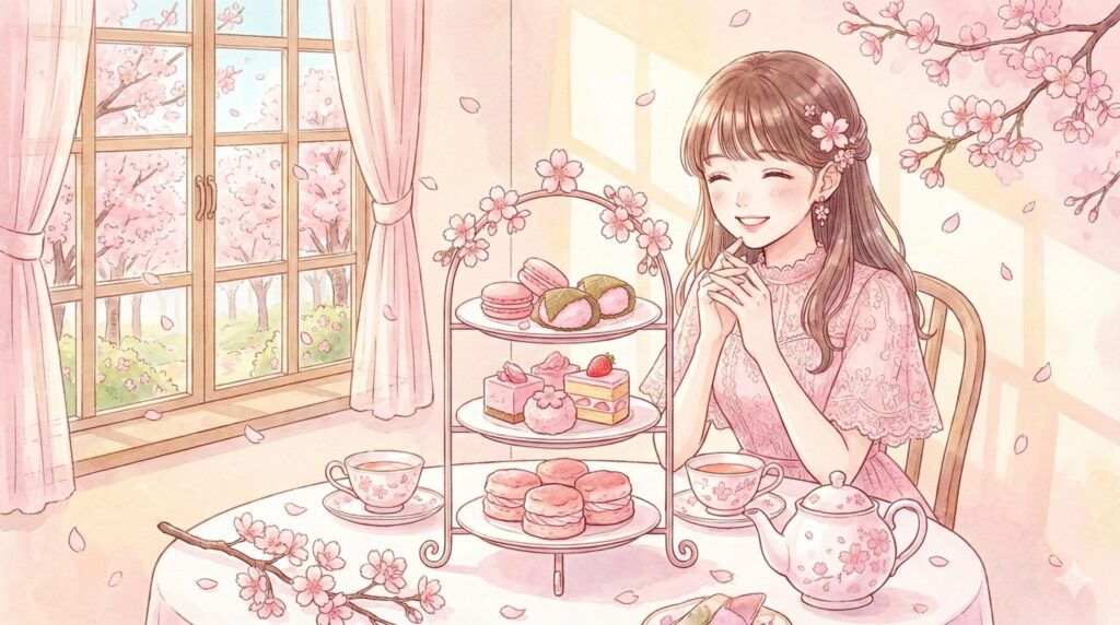 【2026年3・4月】東京の桜アフタヌーンティーおすすめ10選|絶景・個室・いちごも楽しめる