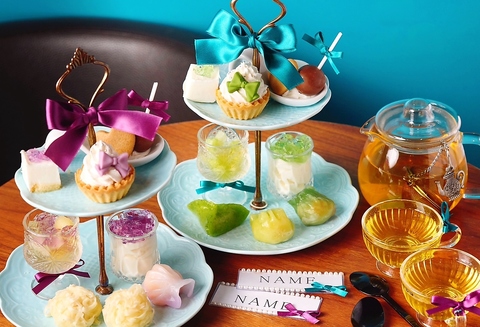 オススメプラン▶お土産茶1包付き推し色アフタヌーンティーセット2500円（税込）