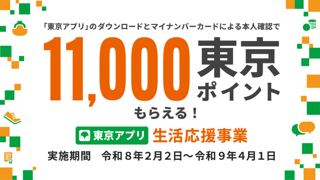 東京在住なら11,000円分のポイントがもらえる