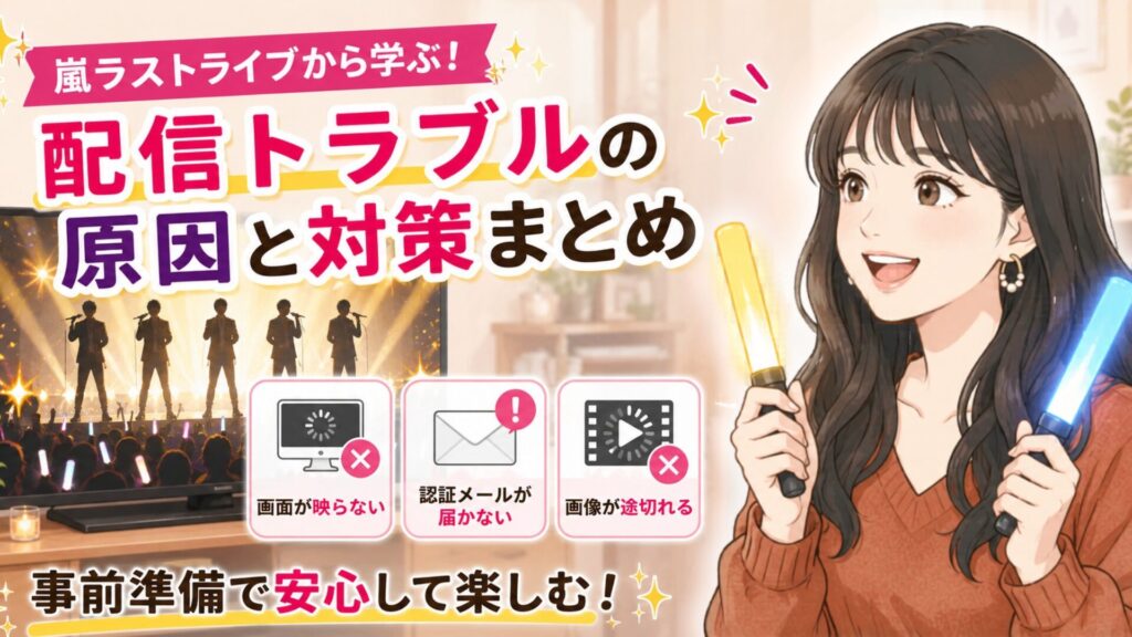 嵐ラストライブから学ぶ！配信トラブルの原因と対策まとめ