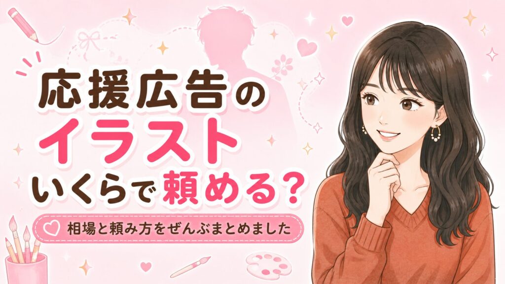 応援広告のイラスト依頼はいくら？相場と頼める場所、失敗しない頼み方